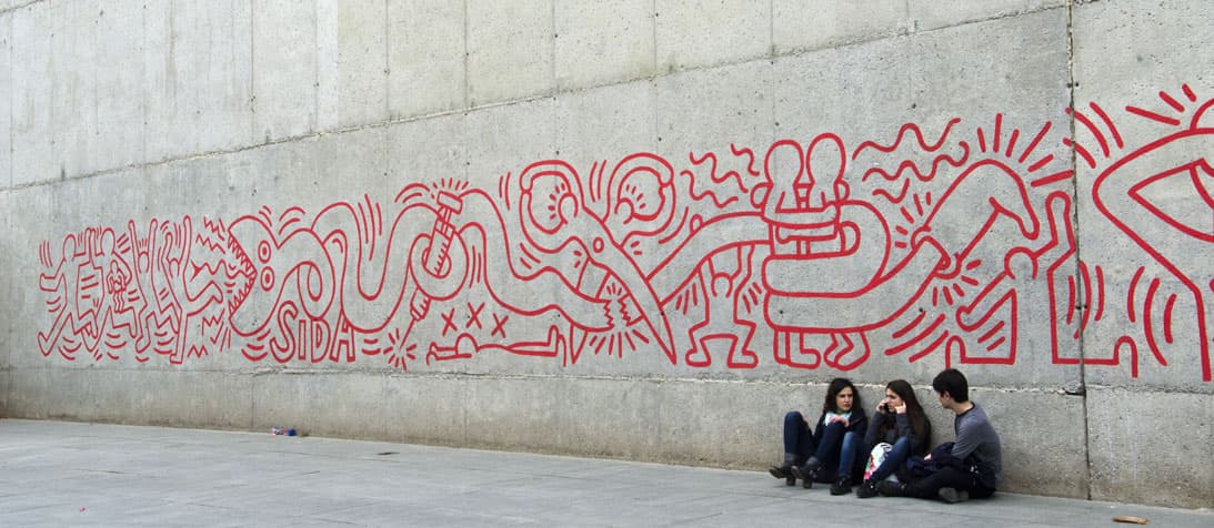 Fresque Keith Haring Barcelone